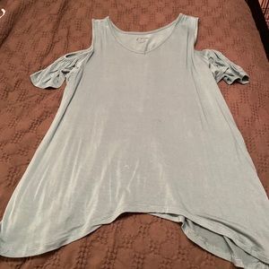 Kids Off the Shoulder tank top green